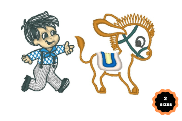 A Child Running After a Colt