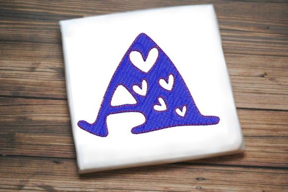 Alphabet Letter A Multi Heart