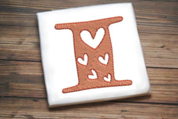 Alphabet Letter I Multi Heart