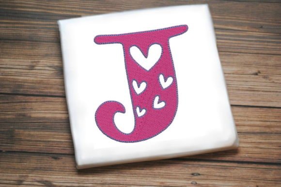 Alphabet Letter J Multi Heart