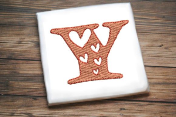 Alphabet Letter Y Multi Heart