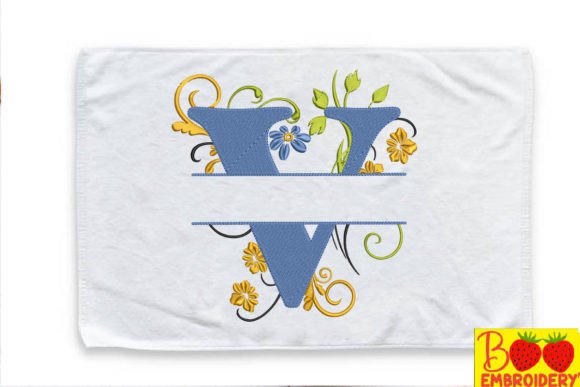 Floral Letter V