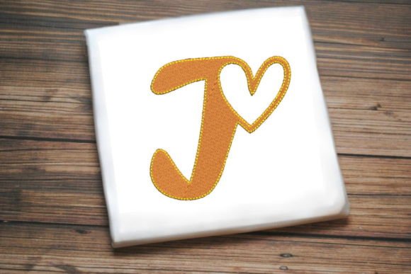 Letter I with Beautiful Heart