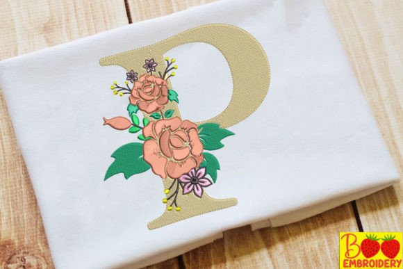 Letter P and Flower