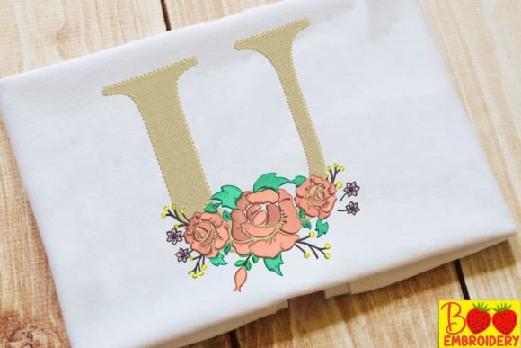 Letter U and Flower