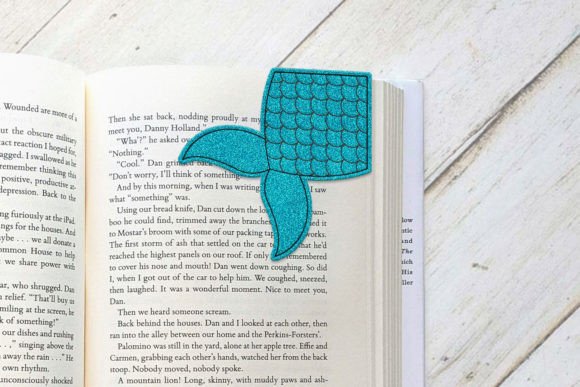 Mermaid Corner Bookmark ITH Applique