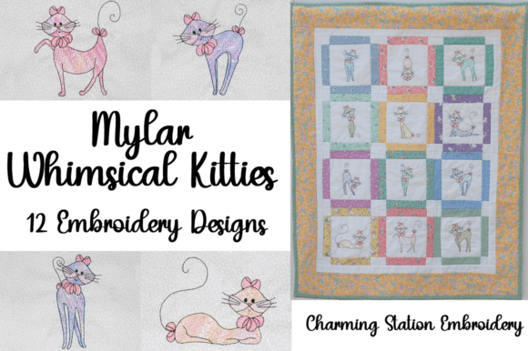 Mylar Whimsical Kitties