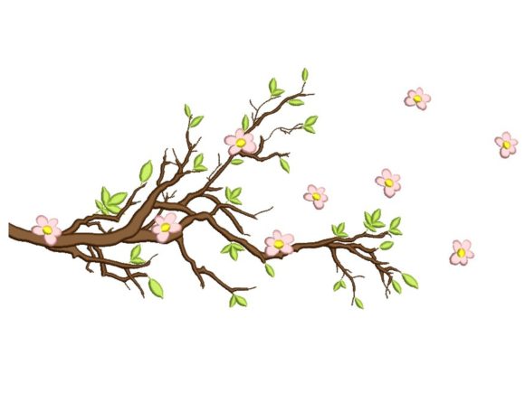Spring Branch: A Delicate Embroidery Design for Meaningful Gifts