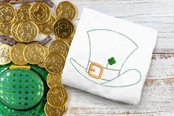 St Patrick’s Day Leprechaun Hat Linework