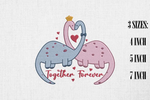 Together Forever Couple Dinosaur