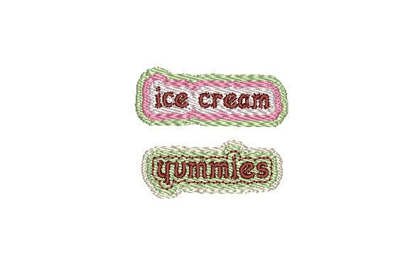 Yummies and Ice Cream Text